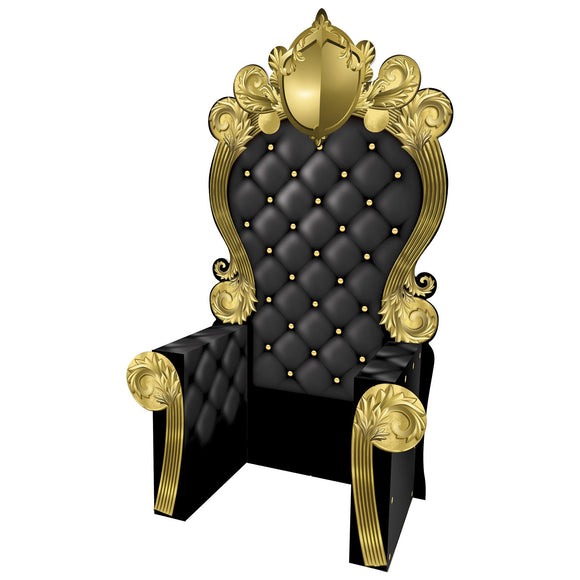 Beistle 3-D Prom Throne Prop - Black - Party Supply Decoration for Prom