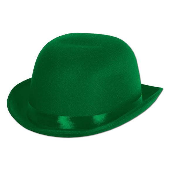 Beistle Green Satin Sleek Derby Hat   Party Supply Decoration : General Occasion
