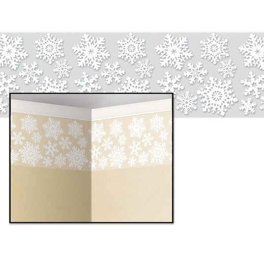 Beistle Snowflake Border - Party Supply Decoration for Christmas / Winter