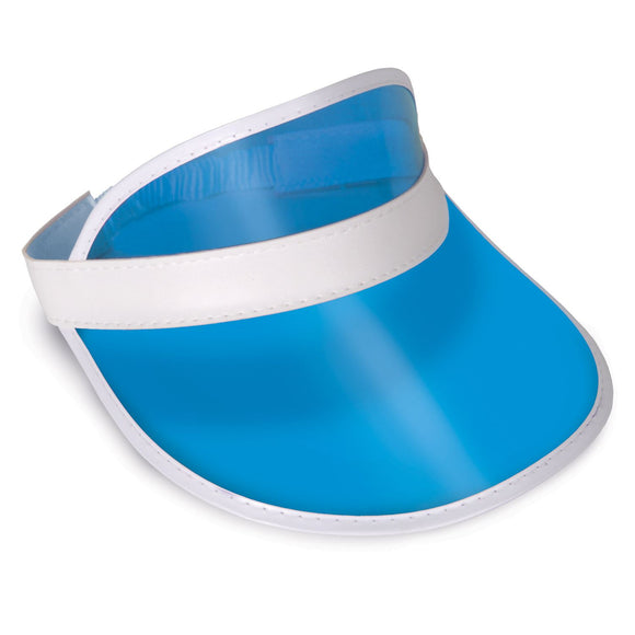 Beistle Clear Plastic Dealer's Visor - Blue - Party Supply Decoration for Casino