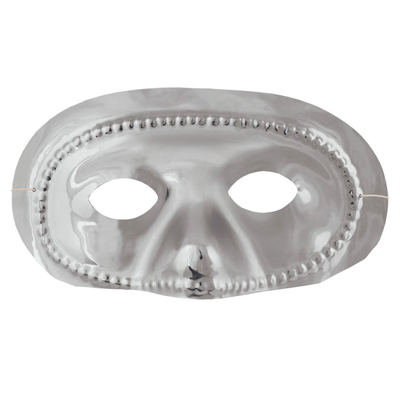 Beistle Silver Metallic Half Mask (Sold Individually) - Party Supply Decoration for General Occasion