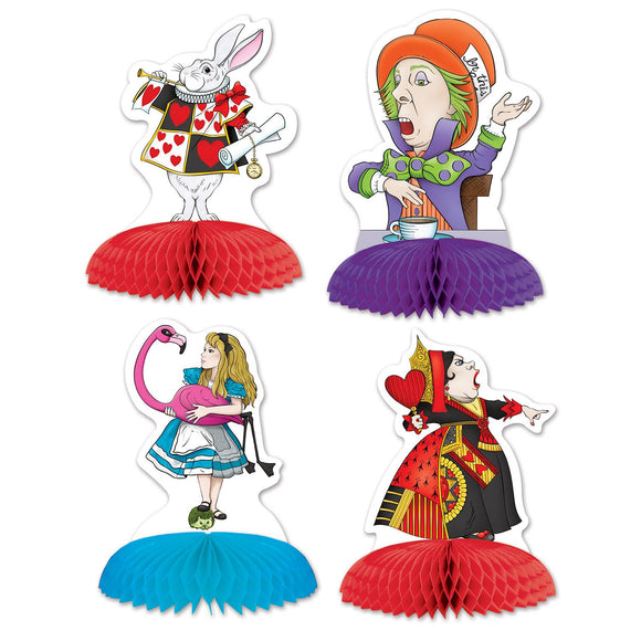 Beistle Alice In Wonderland Mini Centerpieces 5 in  (4/Pkg) Party Supply Decoration : Alice In Wonderland
