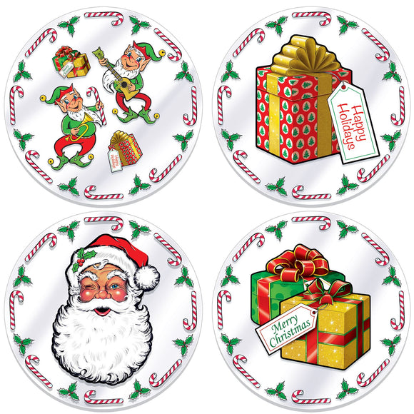 Beistle Plastic Santa's Workshop Placemats - Party Supply Decoration for Christmas / Winter