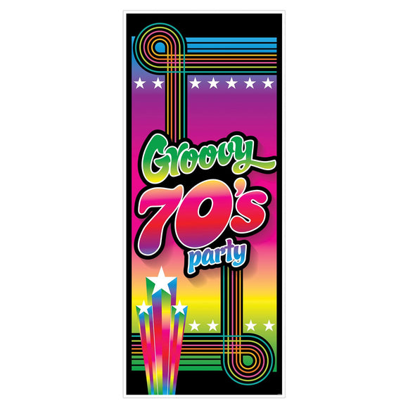 Beistle 70's Groovy Party Door Cover - Party Supply Decoration for 70's