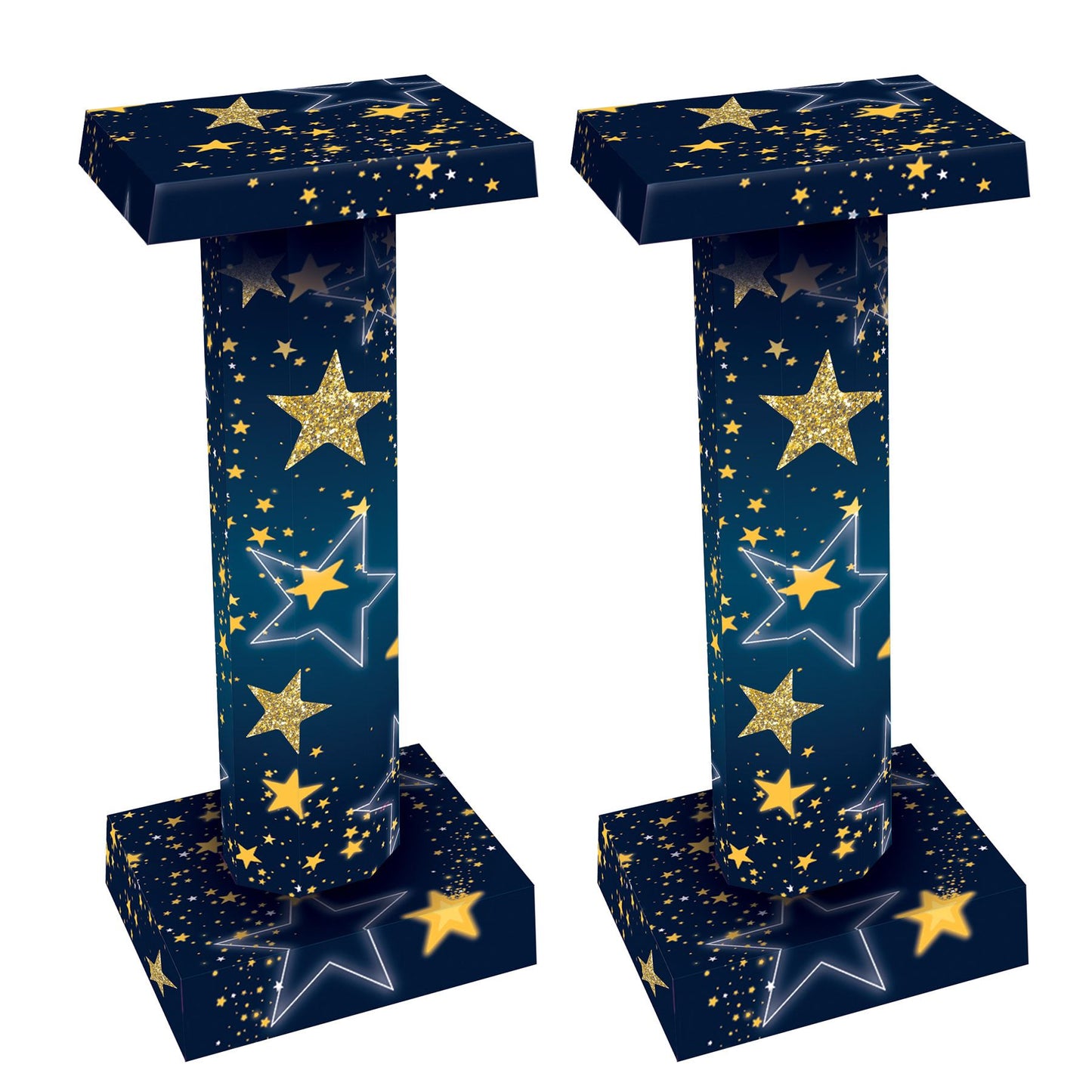 Beistle Starry Night 3-D Short Column Props - Party Supply Decoration for Prom