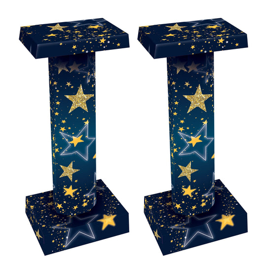 Beistle Starry Night 3-D Short Column Props - Party Supply Decoration for Prom