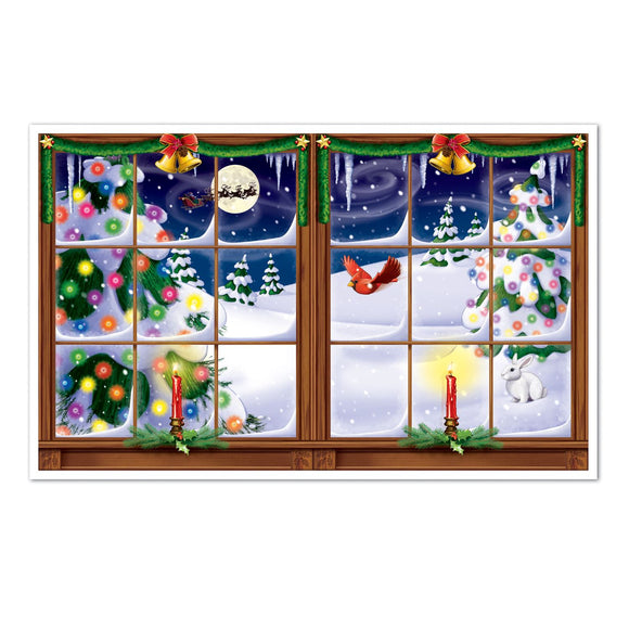 Beistle Snowy Christmas Insta-View - Party Supply Decoration for Christmas / Winter
