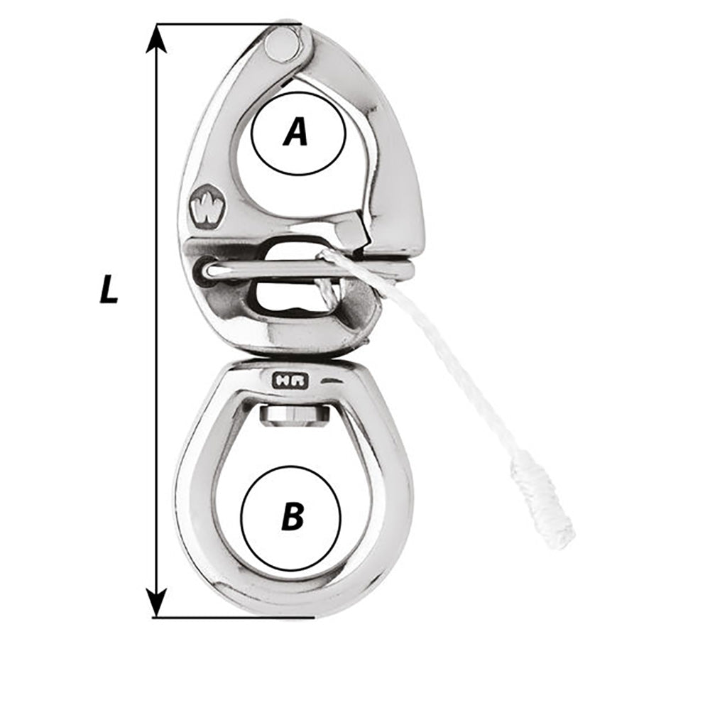 Wichard HR Quick Release Snap Shackle With Large Bail - 90mm Length - 3-35/64" [02774]