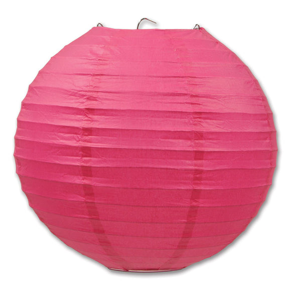 Beistle Cerise Paper Lanterns (3 Paper Lanterns Per Package) - Party Supply Decoration for General Occasion