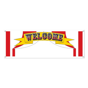 Beistle Circus Sign Banner 5' x 21 in  (1/Pkg) Party Supply Decoration : Circus