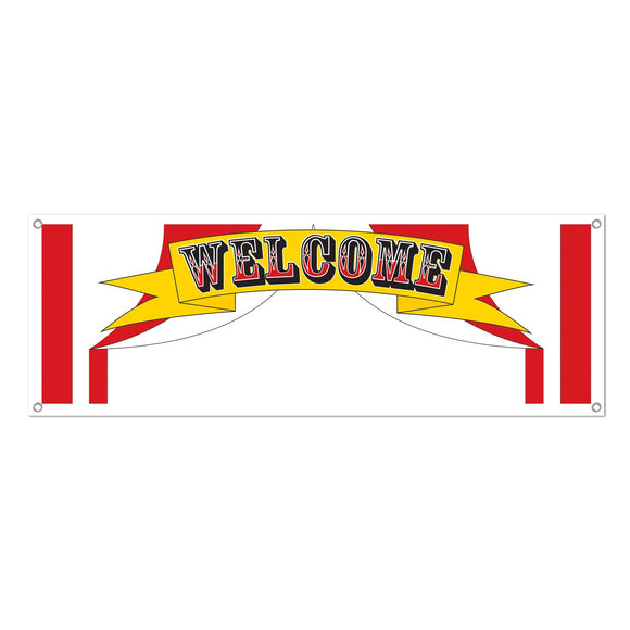 Beistle Circus Sign Banner 5' x 21 in  (1/Pkg) Party Supply Decoration : Circus