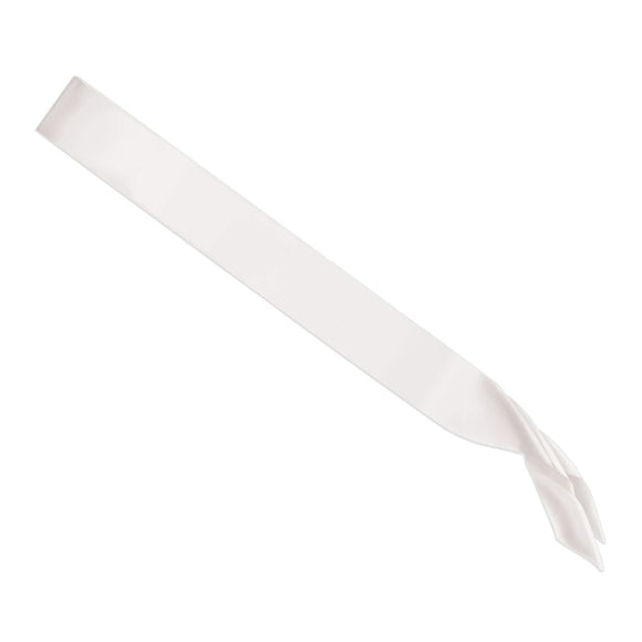 Beistle White Satin Sash - Party Supply Decoration for General Occasion