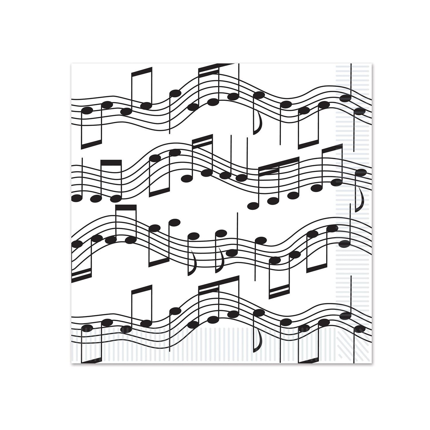 Beistle Musical Notes Beverage Napkins (16/pkg) - Party Supply Decoration for Music