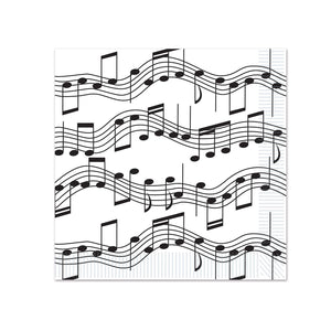 Beistle Musical Notes Beverage Napkins (16/pkg) - Party Supply Decoration for Music