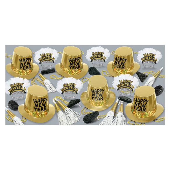 Beistle The Gold Rush New Year Assortment (for 50 people) - Party Supply Decoration for New Years