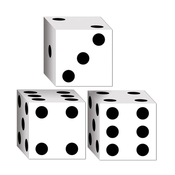 Beistle Dice Favor Boxes (3/pkg) - Party Supply Decoration for Casino