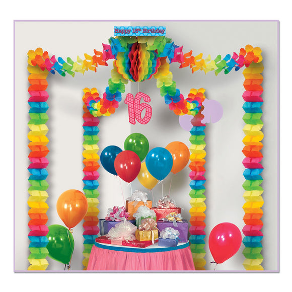 Beistle 16th Birthday Party Canopy - Party Supply Decoration for Sweet 16