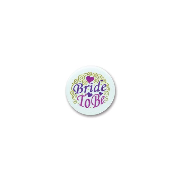Beistle Bride To Be Satin Button - Party Supply Decoration for Wedding
