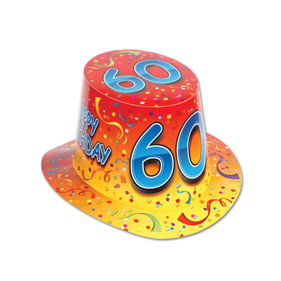 Beistle Happy  in 60 in  Birthday Hi-Hat   Party Supply Decoration : Birthday-Age Specific