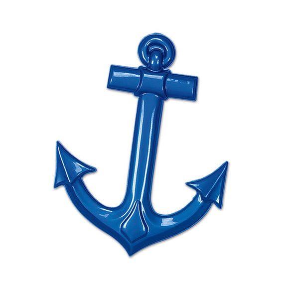 Beistle Plastic Ship's Anchor - Blue - Party Supply Decoration for Nautical