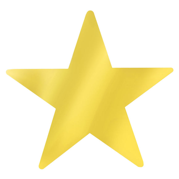 Beistle Gold Metallic Star Cutouts  (12/Pkg) Party Supply Decoration : General Occasion
