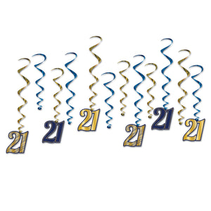Beistle "21" Whirls - Party Supply Decoration for 21st Birthday
