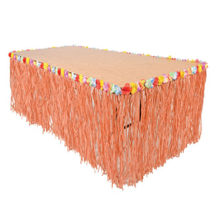 Beistle Natural - Artificial Grass Table Skirting - Party Supply Decoration for Luau