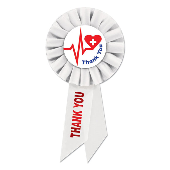 Beistle Thank You Health Care Workers Rosette - Party Supply Decoration for Patriotic