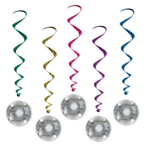 Beistle Disco Ball Whirls (5/pkg) - Party Supply Decoration for 70's