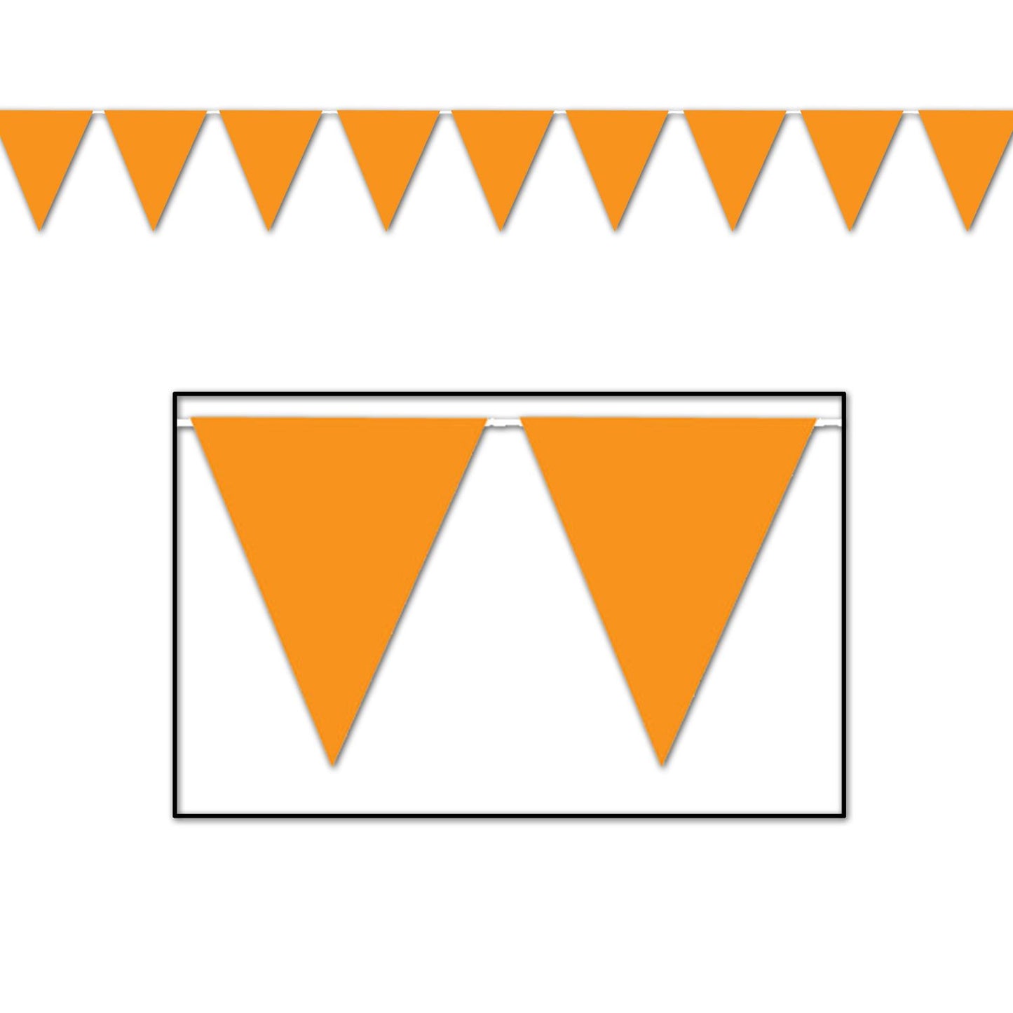 Beistle Orange Indoor/Outdoor Pennant Banner, 12 ft 11 in  x 12' (1/Pkg) Party Supply Decoration : General Occasion