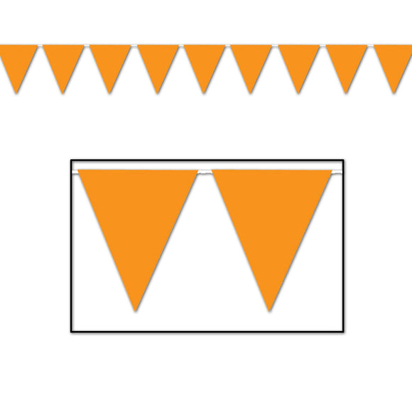 Beistle Orange Indoor/Outdoor Pennant Banner, 12 ft 11 in  x 12' (1/Pkg) Party Supply Decoration : General Occasion
