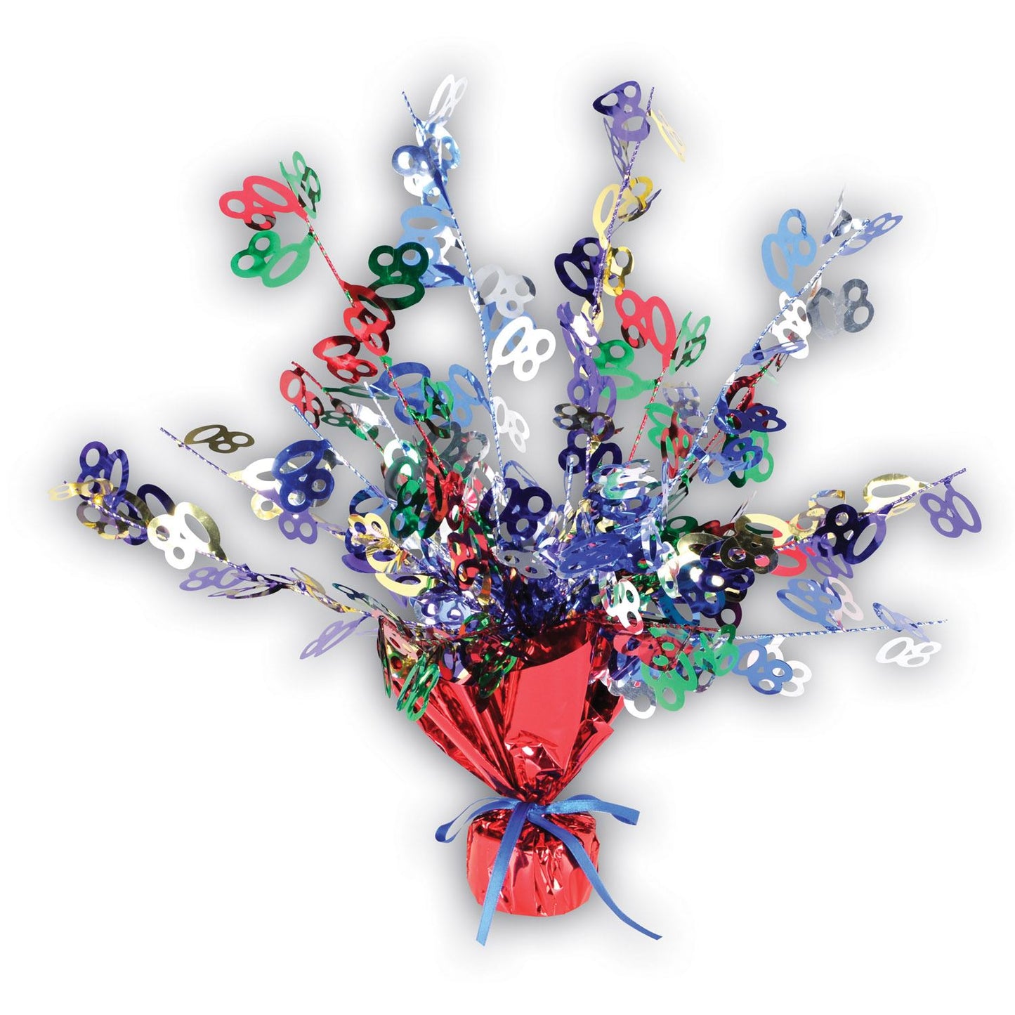 Beistle 80th Gleam N Burst Centerpiece 15 in  (1/Pkg) Party Supply Decoration : Birthday-Age Specific