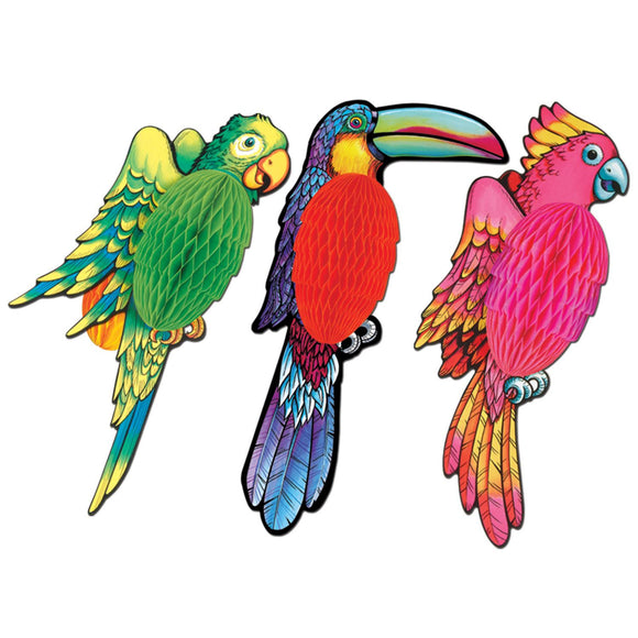 Beistle 17 inch Art-Tissue Exotic Birds (Assorted Designs - Sold Individually) 17 in  (1/Pkg) Party Supply Decoration : Luau