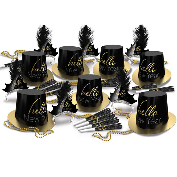 Beistle hello New Year Assortment for 50 - Party Supply Decoration for New Years