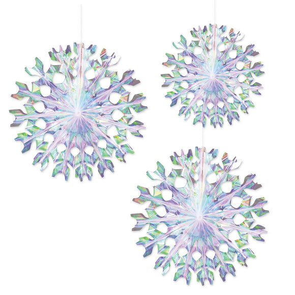 Beistle Iridescent Fans - Party Supply Decoration for General Occasion