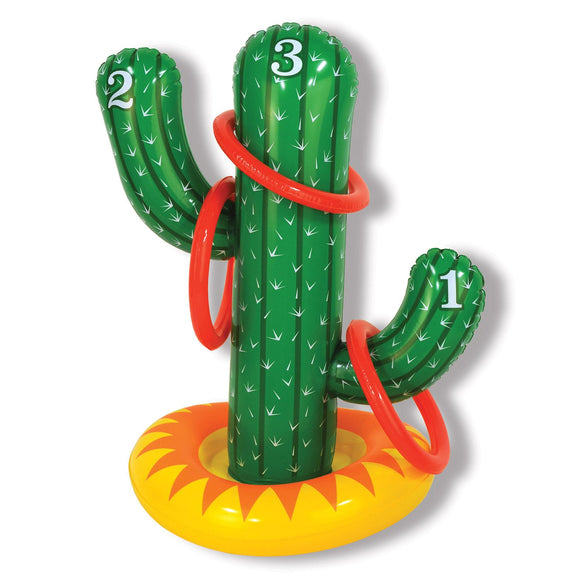 Beistle Inflatable Cactus Ring Toss - Party Supply Decoration for Western
