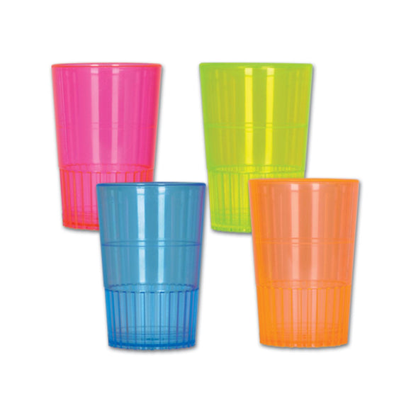Beistle Neon Shot Glasses - Party Supply Decoration for Luau