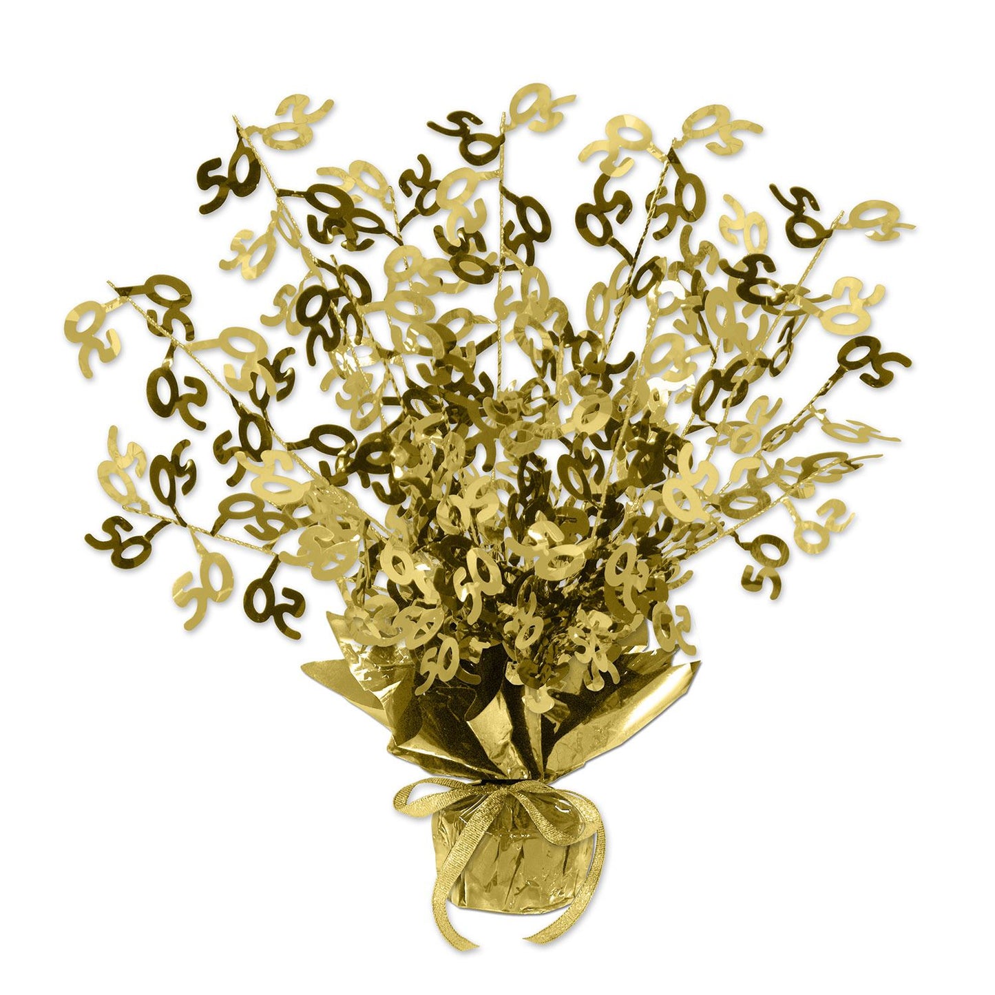 Beistle 50 Gleam 'N Burst Centerpiece (Gold) 15 in  (1/Pkg) Party Supply Decoration : Anniversary