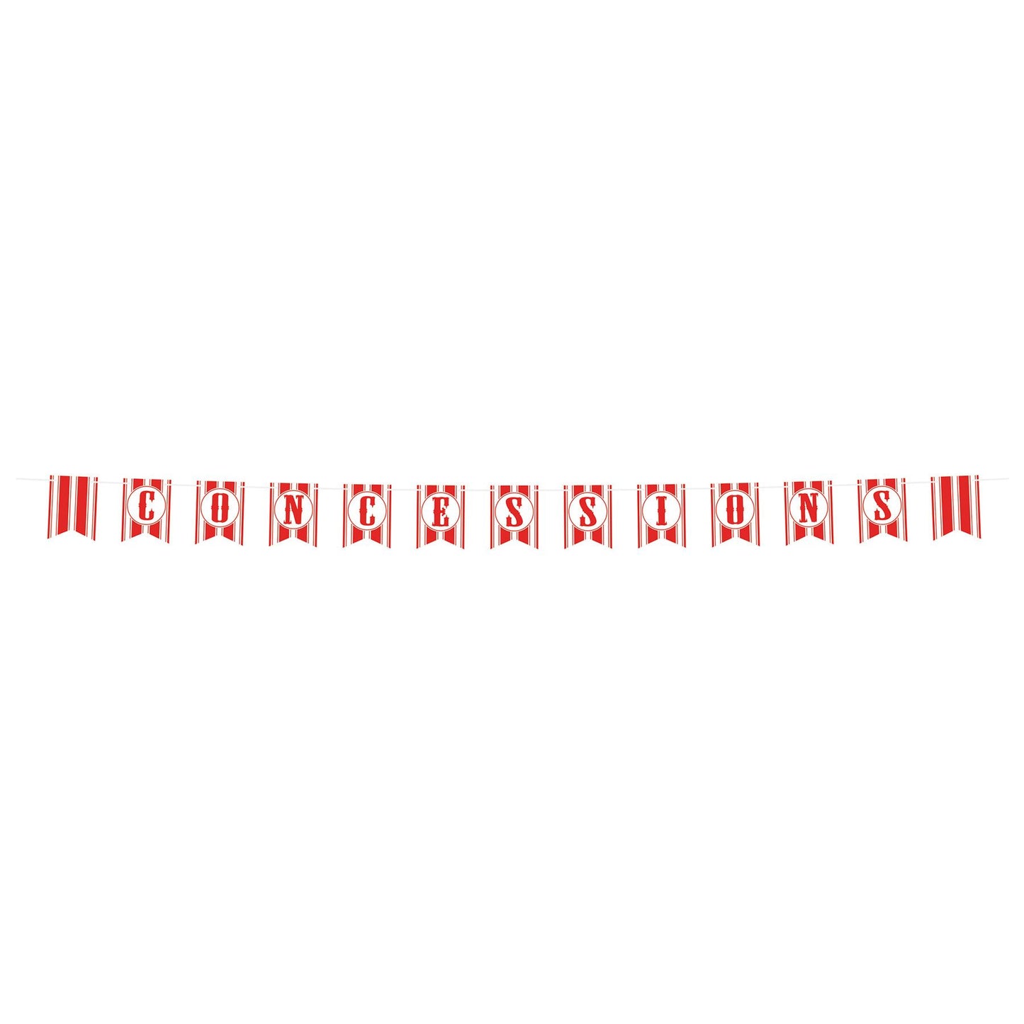 Beistle Concessions Pennant Banner 6 in  x 7' (1/Pkg) Party Supply Decoration : Circus