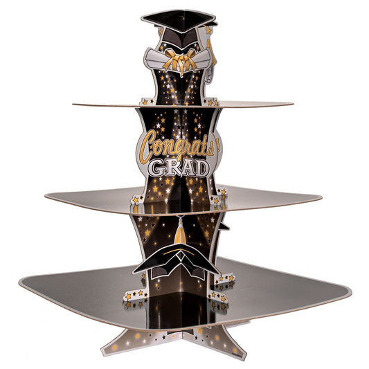 Beistle Graduation Cupcake Stand - Party Supply Decoration for Graduation