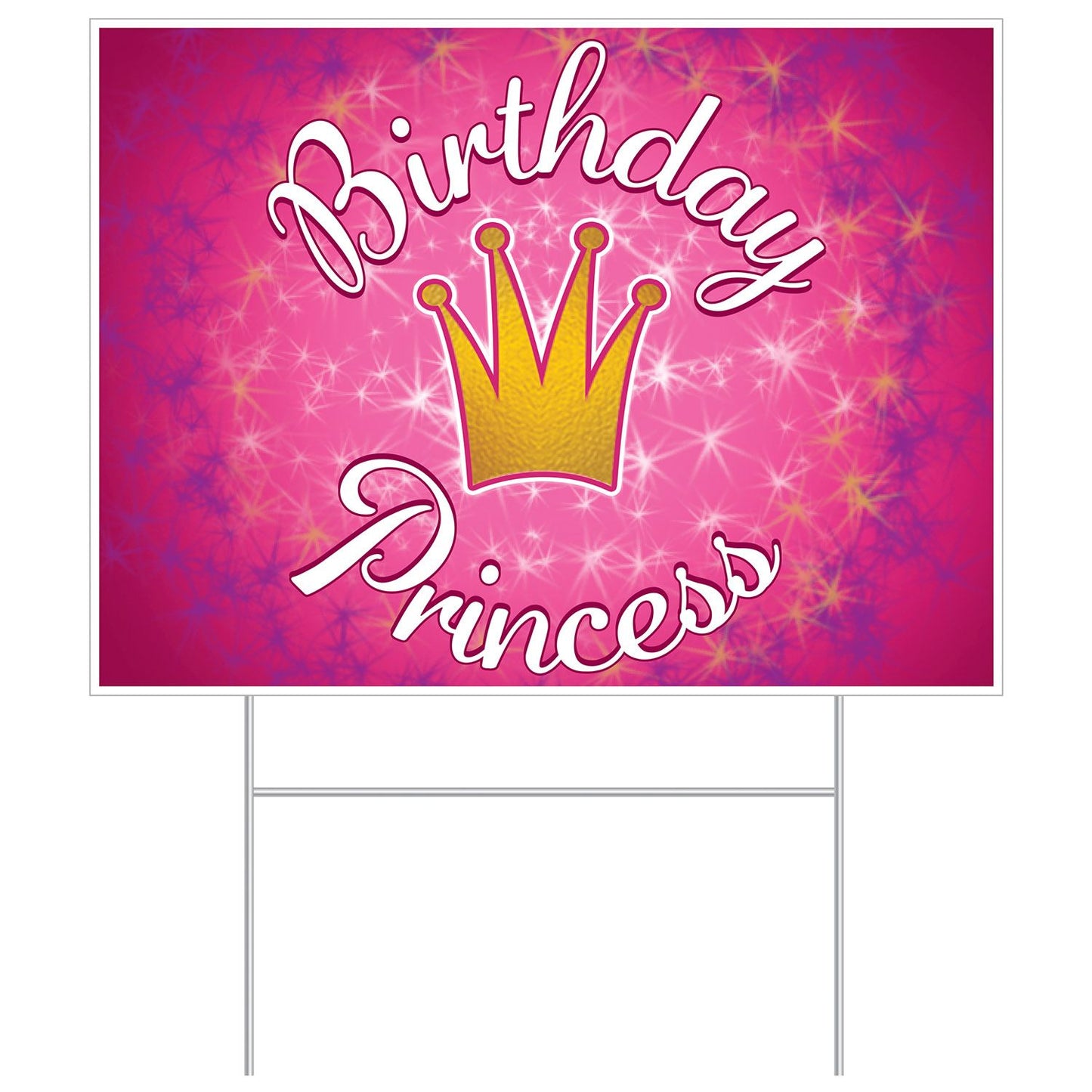 Beistle All Weather Birthday Princess Yard Sign 110.5 in  x 150.5 in  (1/Pkg) Party Supply Decoration : Birthday