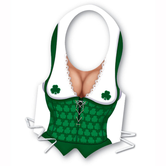 Beistle Pkgd Plastic Irish Miss Vest - Party Supply Decoration for St. Patricks