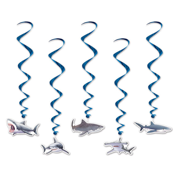 Beistle Shark Whirls - Party Supply Decoration for Shark