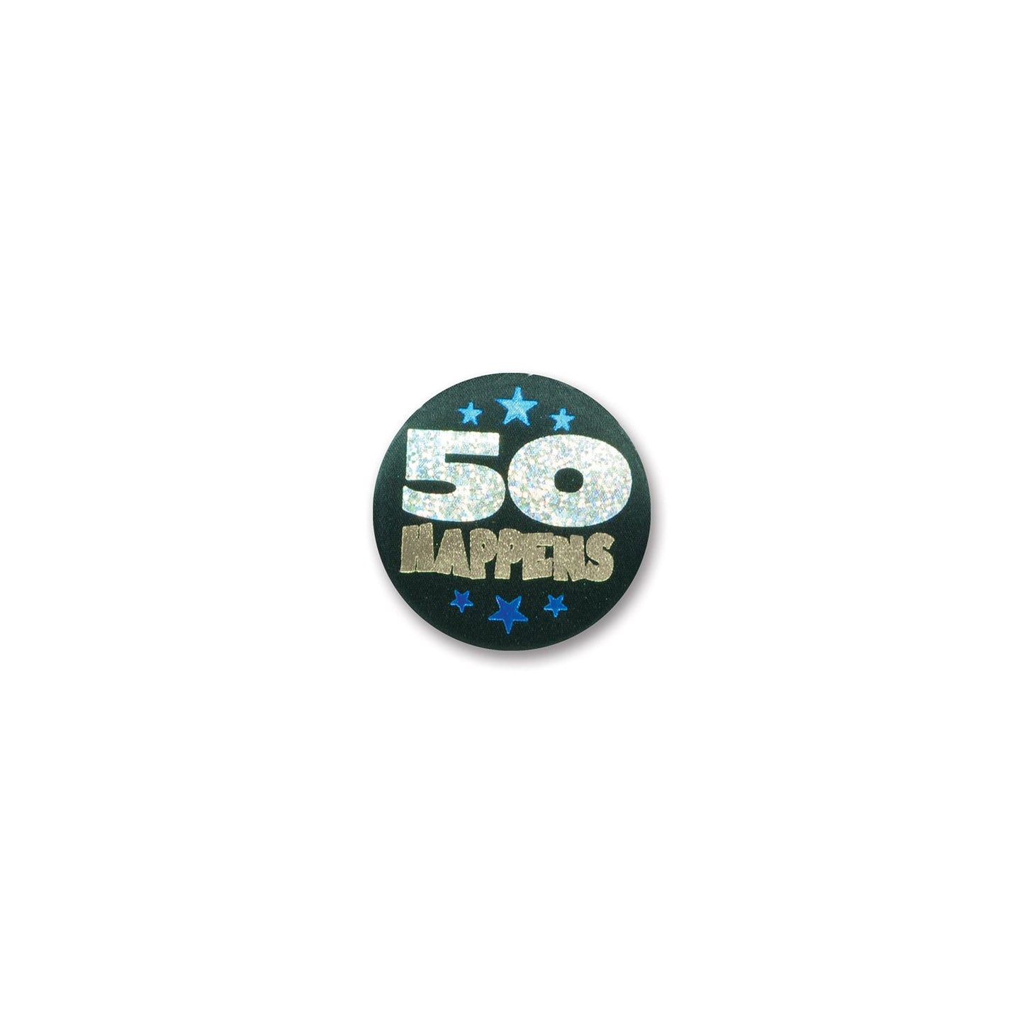 Beistle 50 Happens Satin Button - Party Supply Decoration for Birthday