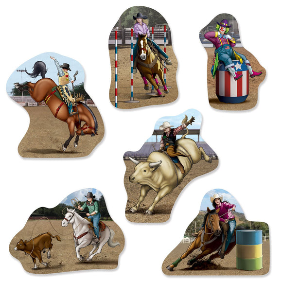 Beistle Rodeo Cutouts   (6/Pkg) Party Supply Decoration : Western