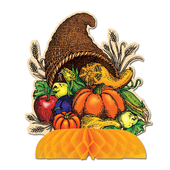 Beistle Cornucopia Centerpiece   (1/Pkg) Party Supply Decoration : Thanksgiving/Fall