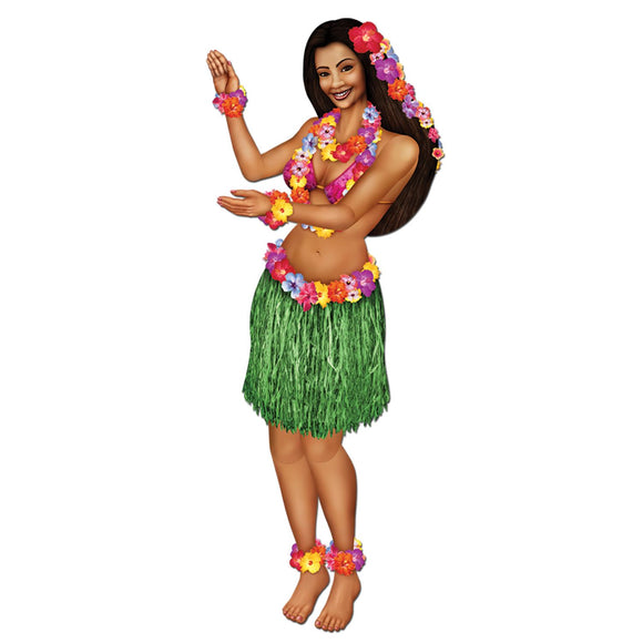 Beistle Jointed Hula Girl, 3 ft - Party Supply Decoration for Luau