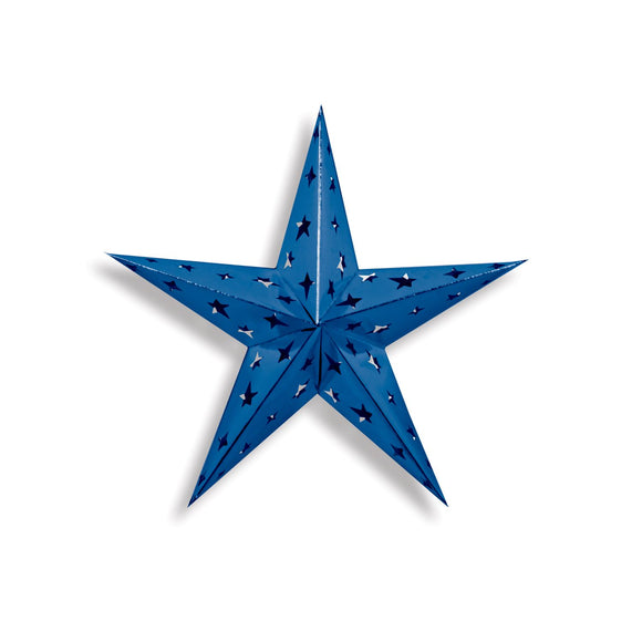 Beistle Blue Dimensional Foil Star (12 inch) - Party Supply Decoration for General Occasion