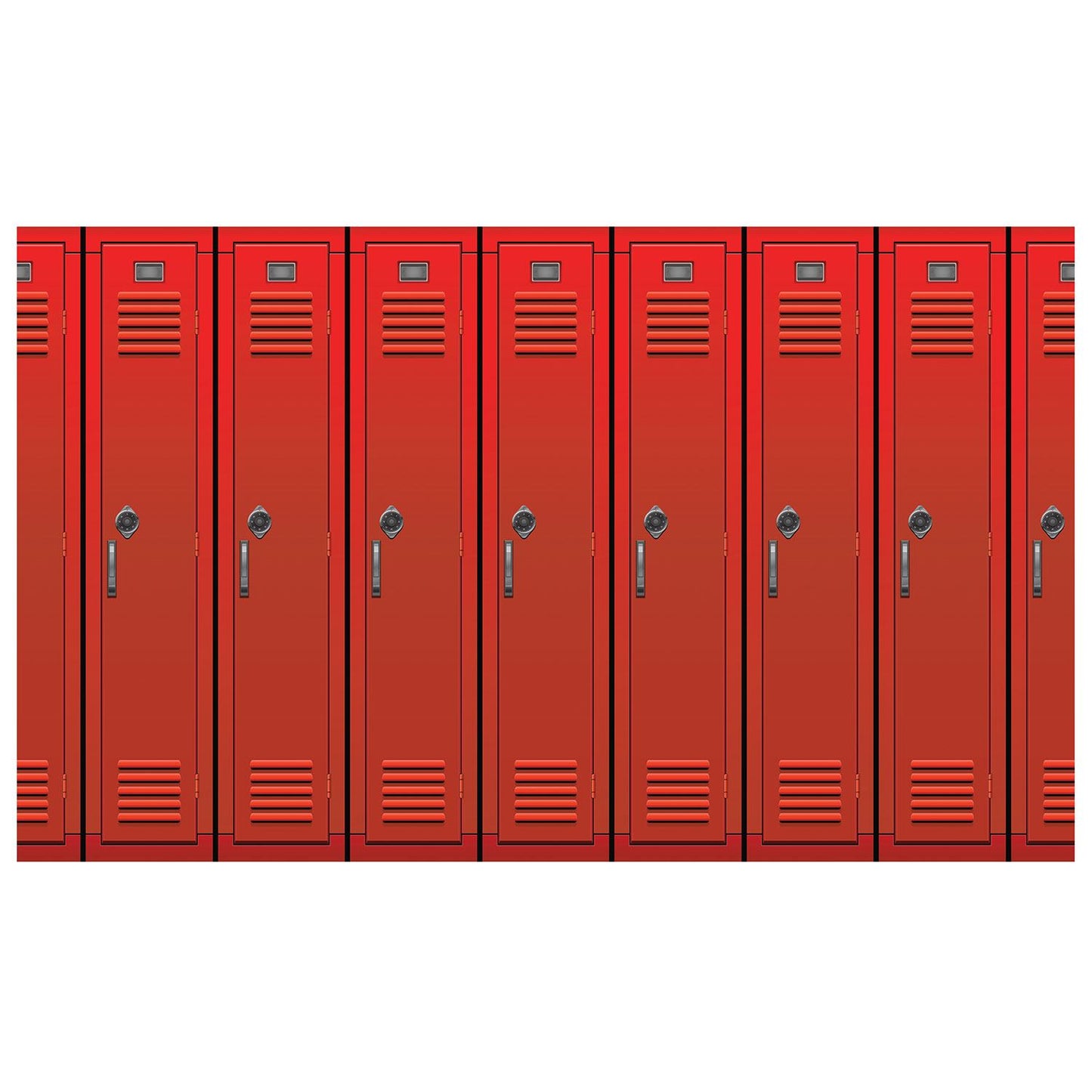 Beistle Lockers Backdrop 4' x 30' (1/Pkg) Party Supply Decoration : 90's