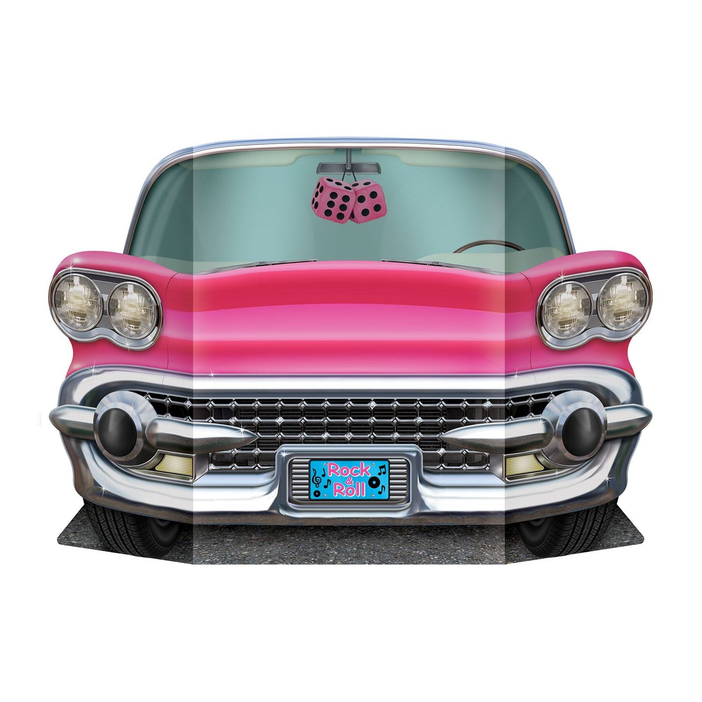 Beistle Pink Convertible Photo Prop - Party Supply Decoration for 50's/Rock & Roll